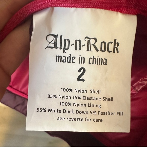 Alp N Rock Duck Down Hybrid Jacked Outdoor Ski Activewear $299 sz Medium Red - Picture 15 of 15